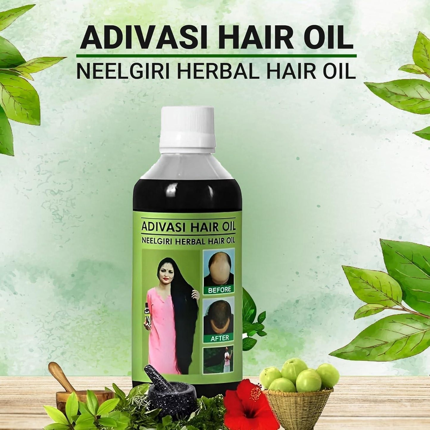 Adivasi Neelgiri Herbal Hair Oil 125ML BUY 1 GET 1 FREE