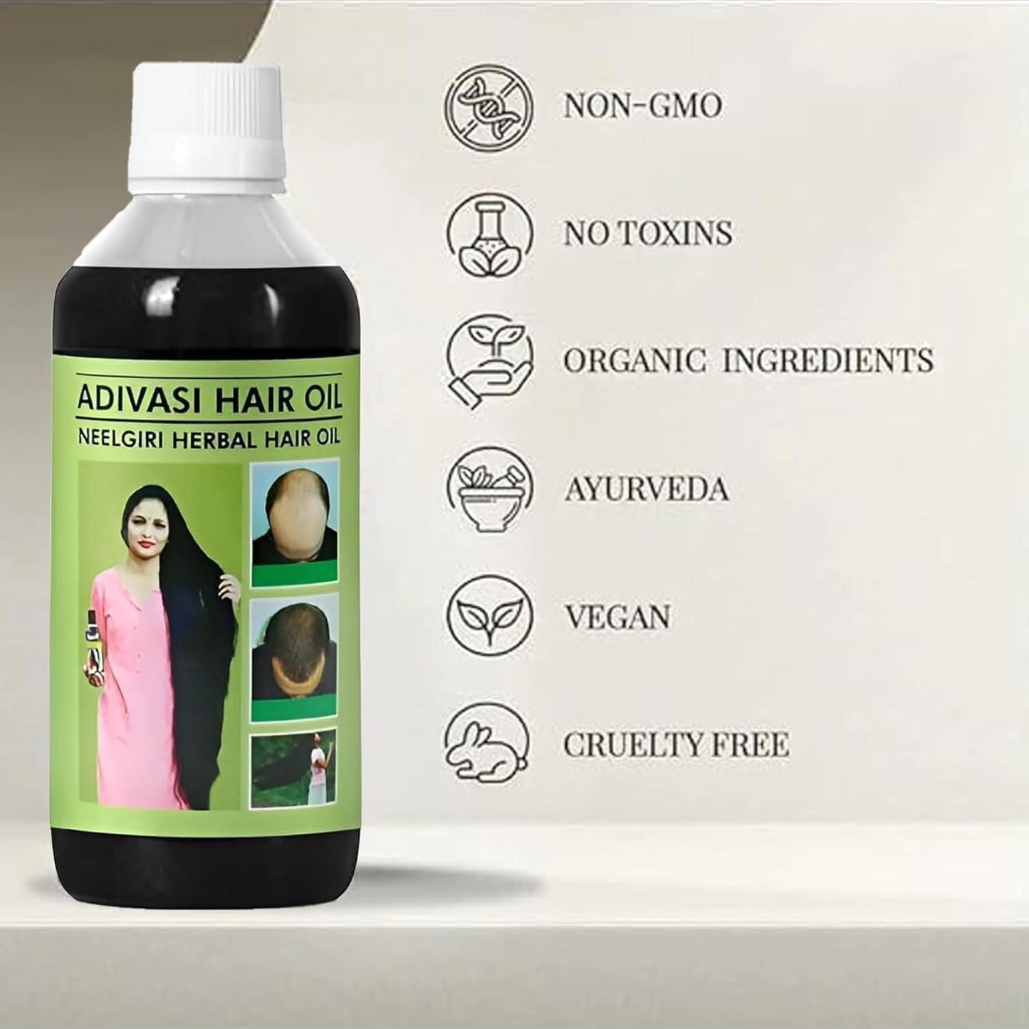 Adivasi Neelgiri Herbal Hair Oil 125ML BUY 1 GET 1 FREE