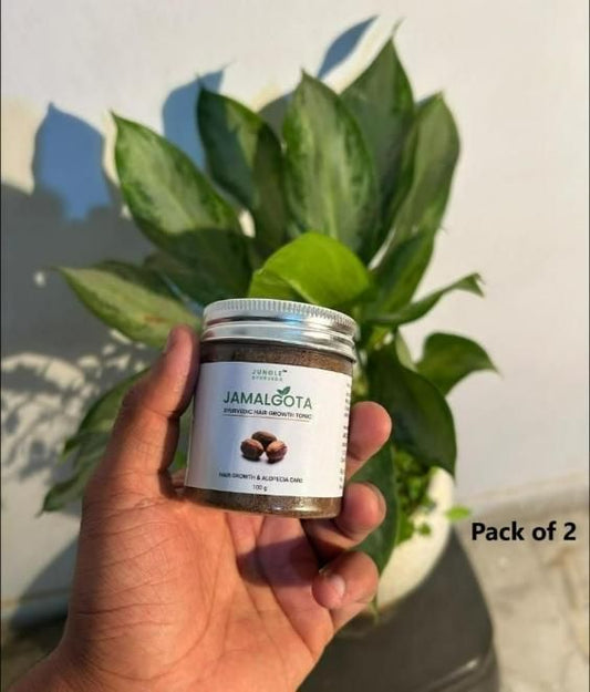 Jamalgota Ayurvedic Hair Growth Powder – BUY 1 GET 1 FREE | 200 gm