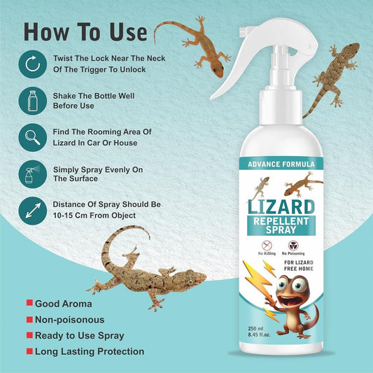 Lizard Repellent for Home Spray Pest Control 250ML - BUY 1 GET 1 FREE